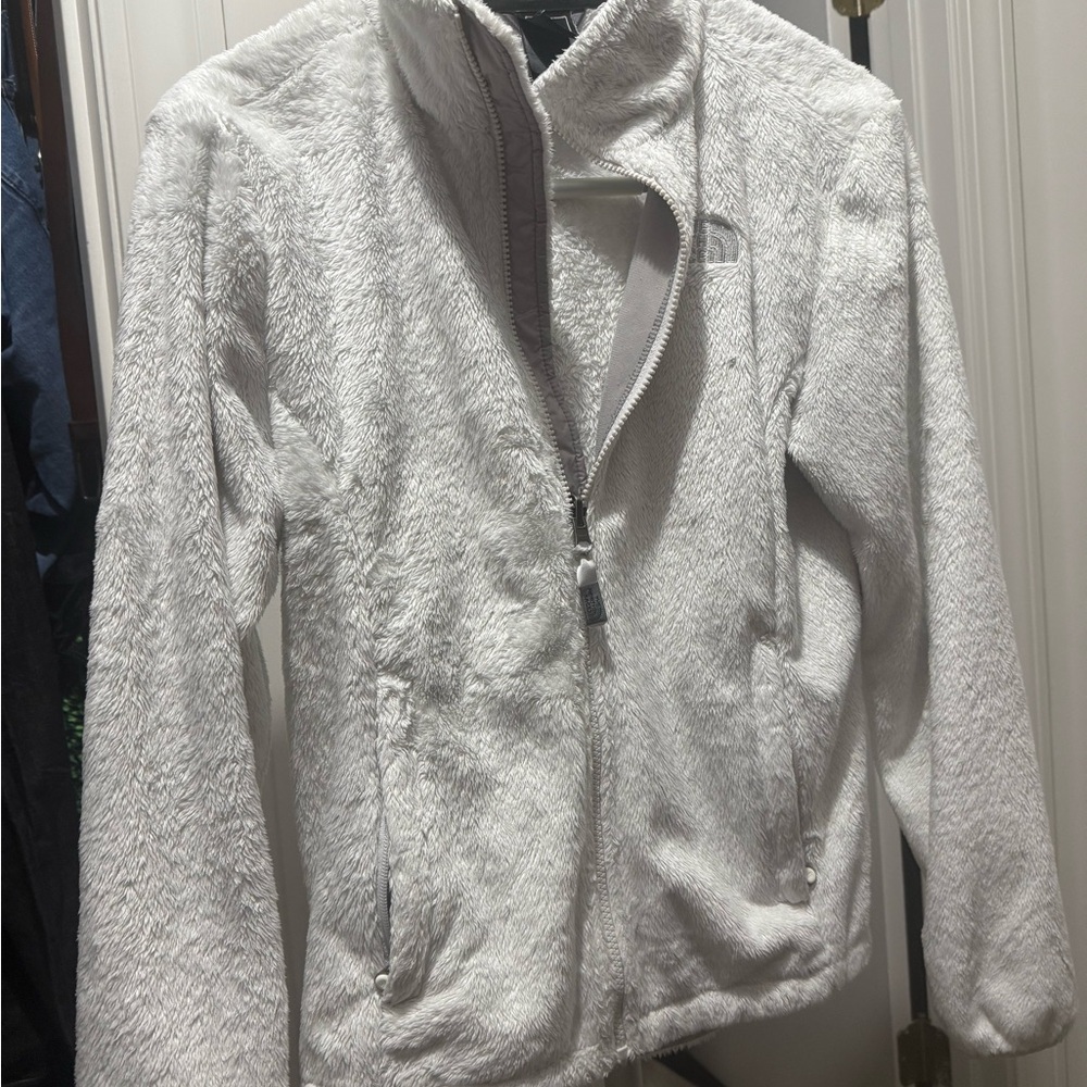 Women's North Face White Fleece Jacket